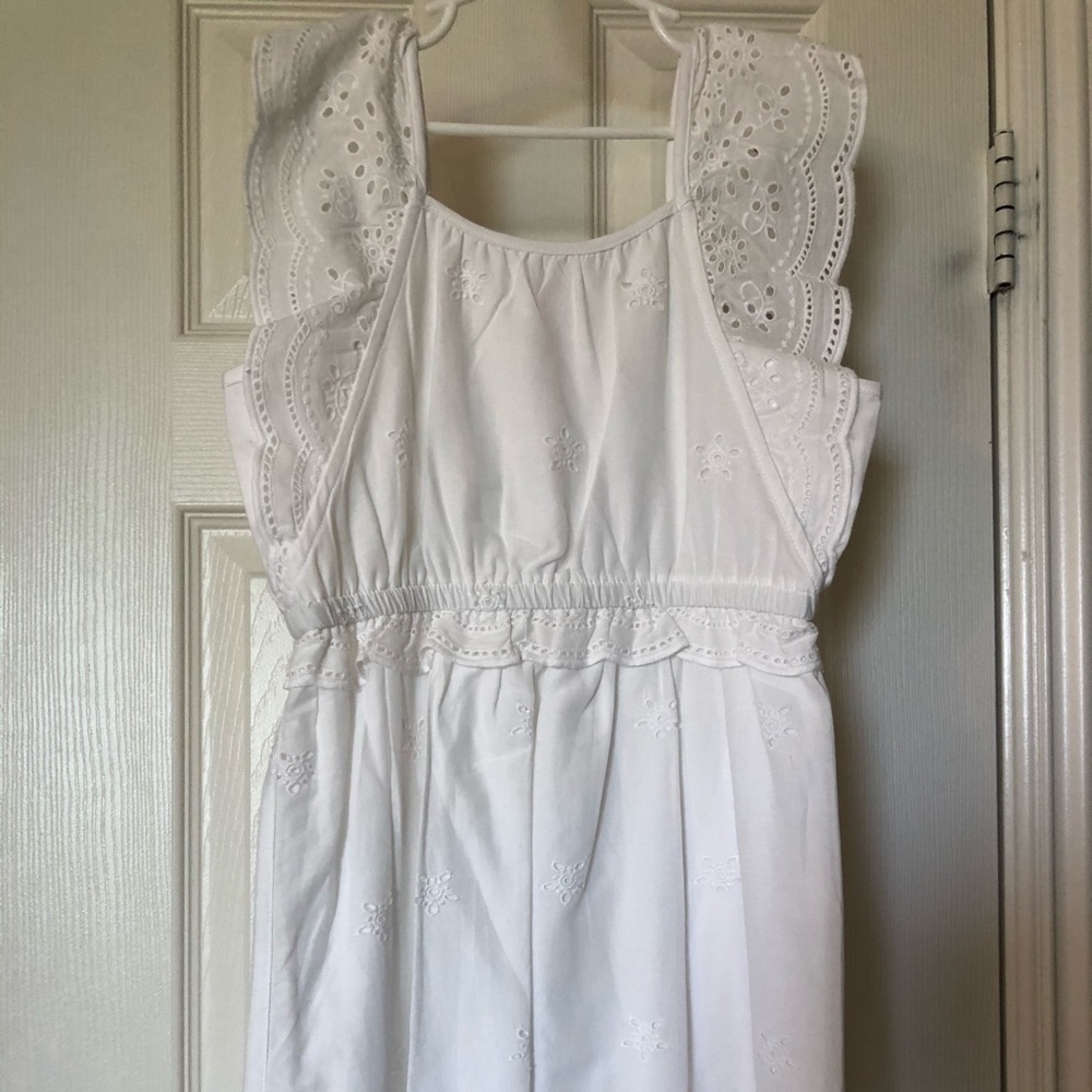 Justice white eyelet dress